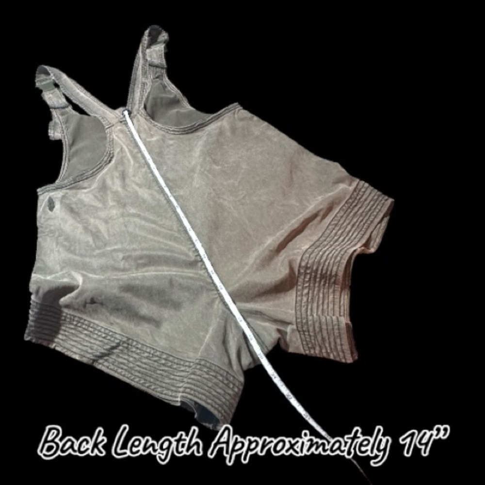 Free People Movement Fast Track Shortie Utility Romper in Olive Green. Size XS - Picture 6 of 10